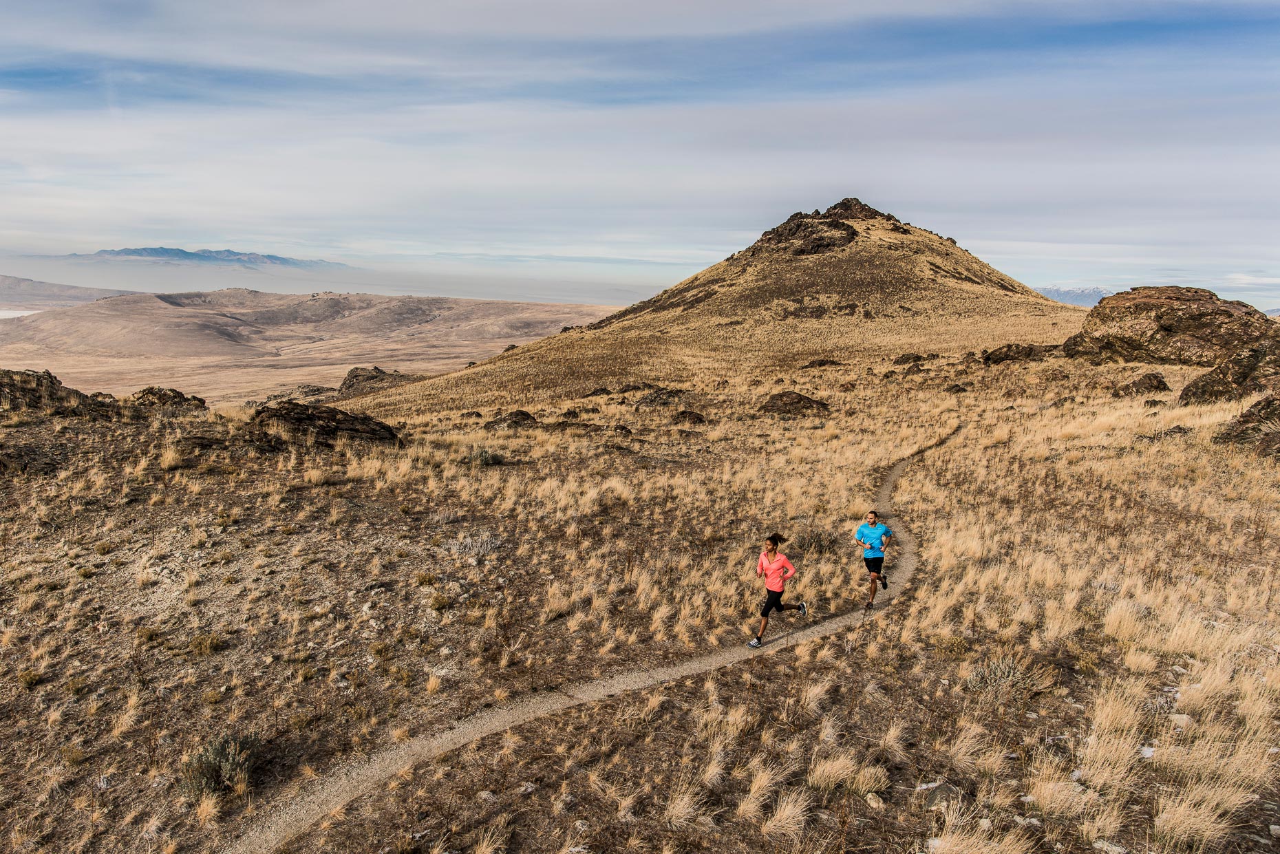 Sports Photography - Trail Running Antelope Island Utah